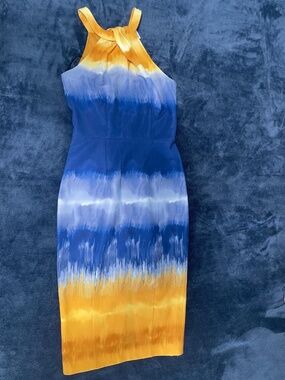 H&M Colorful Blue and Yellow Spring Dress